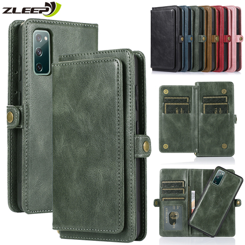 Luxury Flip Leather Wallet Case For Samsung Galaxy S20 FE S10E S9 S8 Note 20 10 9 8 Ultra Plus Lite A81 A91 Card Phone Bag Cover ► Photo 1/6