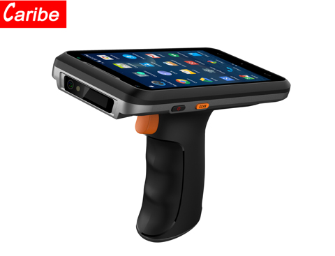 CARIBE Rugged GSM 4G Handheld Computer device Android 8.1 Barcode Scanner 1D 2D NFC RFID Reader PDA with Pistol Grip ► Photo 1/6