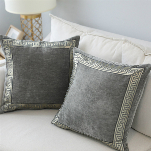 Soft Velvet Grey Cushion Cover, Grey Sofa Cushion Covers