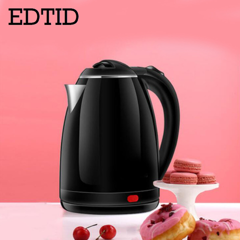 EDTID Stainless Steel Electric Kettle 1.8L Household Quick Heating Hot Water Boil Kettles Auto Power-off Tea Boiler Teapot EU US ► Photo 1/5