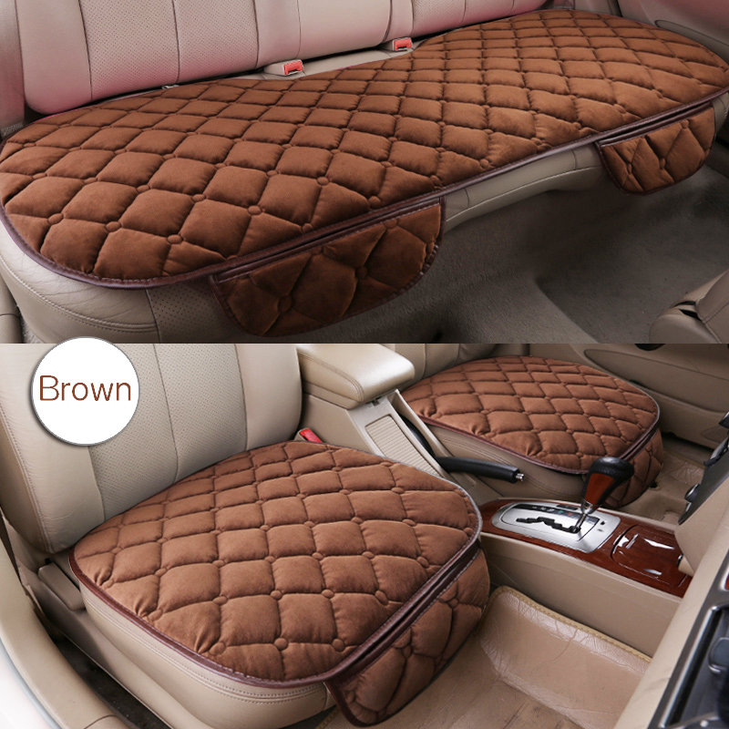 Car back seat cushion Flax Car backseat Seat Cushions Interior Auto Chair  Pad Seat Carpet Mat with Backrest - AliExpress