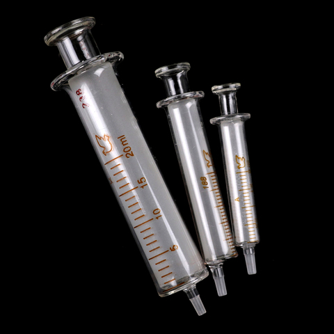 HOT Sale Glass Syringe Chemical Medicine Injector 2ML 5ML 10ML 20ML Sampler Dispensing With Ink ► Photo 1/5