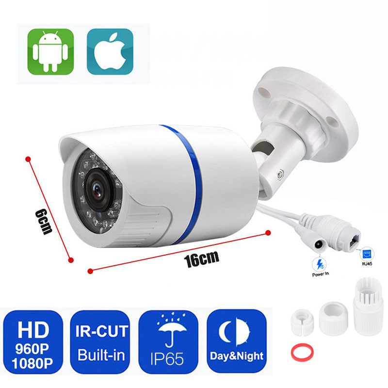 CCTV 1080P HD Outdoor Camera Bullet NightVision P2P IP POE Cam ONVIF IRCut Xmeye 