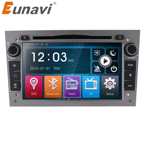 Eunavi 2 Din Car DVD radio pc in dash autoradio stereo for Vauxhall Opel Astra H G J Vectra Antara Zafira Corsa GPS mirror link ► Photo 1/6