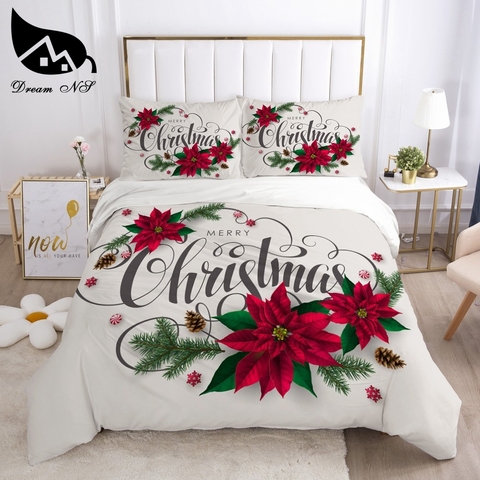 Dream NS Red Christmas Bedding set Queen Bedding Home Textiles Set Bedclothes Santa duvet cover set juego de cama ► Photo 1/6