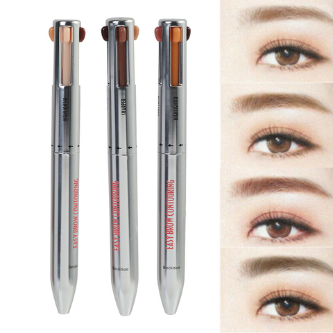 4 in 1 Eyebrow Pencil Waterproof Drawing Eye Brow Pencil Long Lasting Easy Color Eyebrow Pen Women Makeup Cosmetic Tool ► Photo 1/6