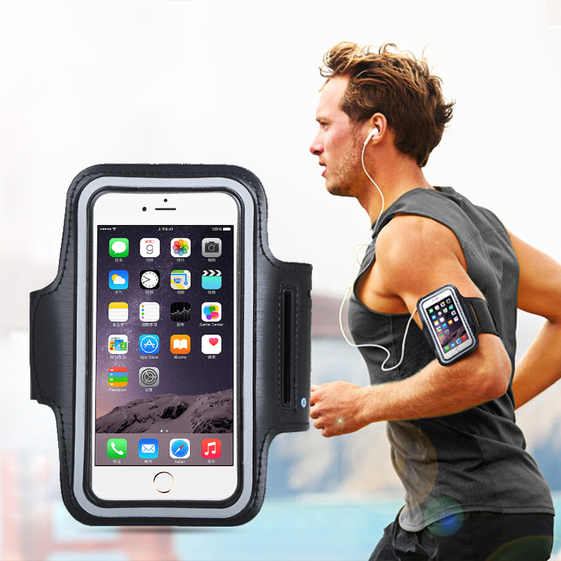 M/L Sports Arm Band Mobile Phone Holder Bag Running Gym Armband Exercise Phones 