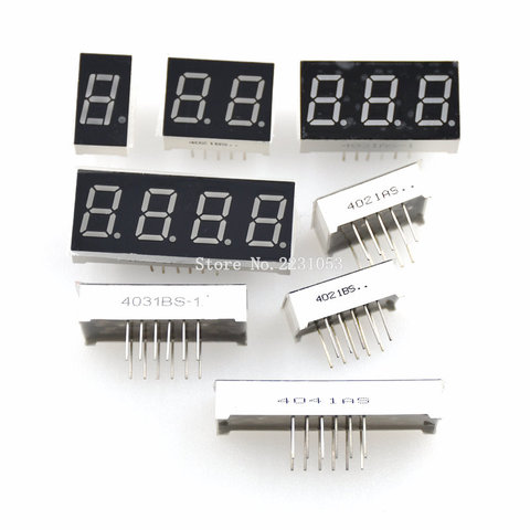 5PCS 0.4inch LED display 7 Segment 1 Bit/2 Bit/3 Bit/4 Bit Digit Tube Red Common Cathode / Anode Digital 0.4 inch led 7segment ► Photo 1/5