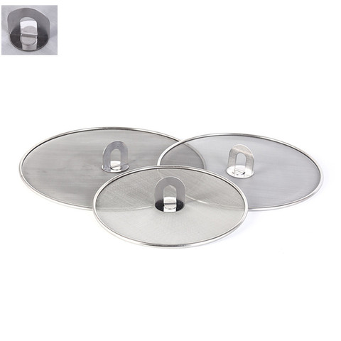 1pc 25/29 / 33cm Stainless Steel Splash Screen Lid Lid Silver Frying Pan Lid Cooking Tool Kitchen Accessories High Quality ► Photo 1/6