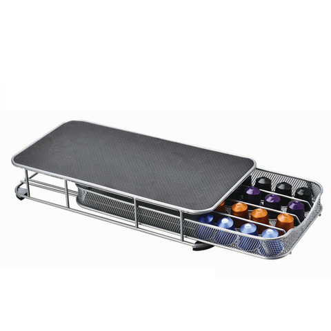 Exquisite Coffee Capsules Organizer Practical Coffee Pod Holder Storage Drawer for 40pcs Nespresso Capsules ► Photo 1/3
