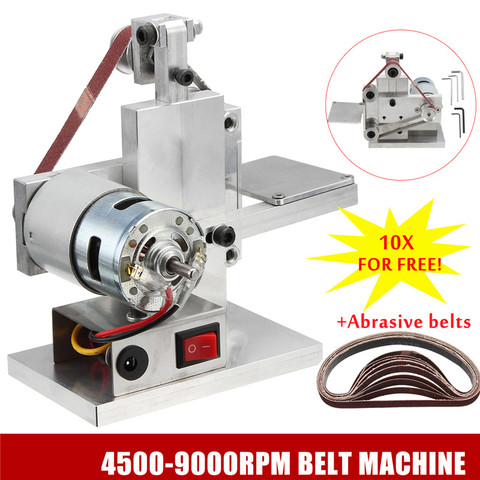 110-240V Electric Belt Sander Polishing Grinding Machine Knife Edges Sharpener Woodworking Metal Grinder And 10Pcs Abrasive Belt ► Photo 1/6