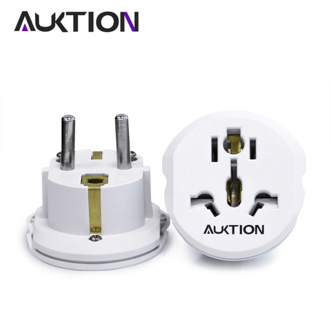 AUKTION 5Pcs/Lot 16A Universal EU(Europe) Converter Adapter 250V AC Travel Charger Wall Power Plug Socket Adapter For US UK AU ► Photo 1/6