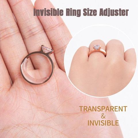 Ring Re-sizer 8 Sizes/Set Ring Re-sizer Invisible Ring Size Adjuster Silicone Invisible Ring Size Adjuster Reducer Ring Sizer Fi ► Photo 1/6