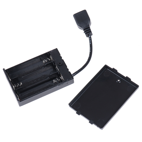  Portable DC4.5V Mini AA Battery Holder Storage Box Case USB Power Supply Battery Box For 5050 3528 2835 LED Strip Light ► Photo 1/6