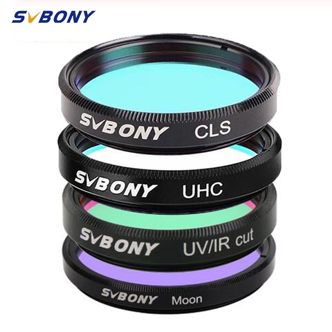 SVBONY 1.25''UHC+CLS+Moon+UV/IR Cut Filters Set for Astronomy Telescope Monocular Astronomical Observations of Deep Sky Object ► Photo 1/6