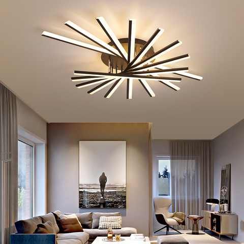 Modern LED Chandeliers Indoor Lighting For Study Living Room Bedroom Lamps Gold/Black/White Lustre Lights fixtures Input 90-220V ► Photo 1/6