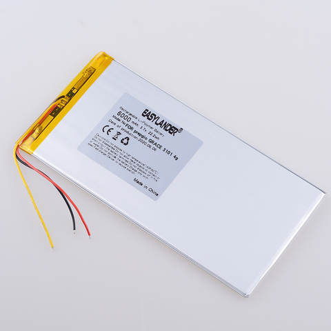 3.7V 6000MAH polymer lithium ion battery for tablet pc prepgio GRACE 3101 4g  10.1 inch 8 inch 9inch планшет Престижио 3101 4g ► Photo 1/1