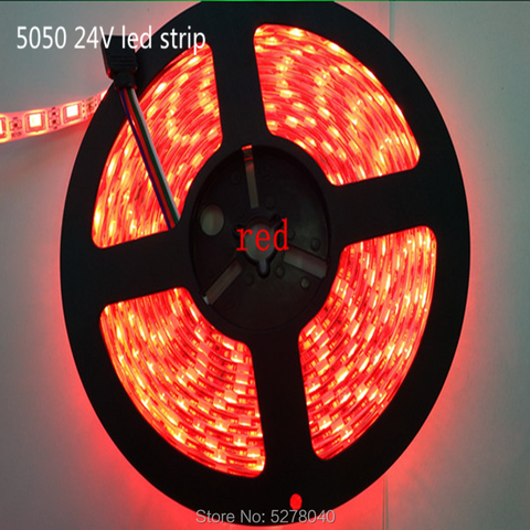 24v led strip 5050 white warm white red yellow blue green pink ice blue RGB Waterproof highlight 300leds 5Meter/lot ► Photo 1/6