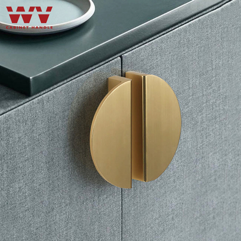 WV American Hidden Cabinet Handles Black Gold Aluminum Alloy Kitchen Cupboard Pulls Drawer Knob Door Furniture Handle Hardware ► Photo 1/6