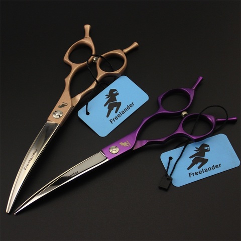 Professional Japan 440C 6.5 Inch Dog Scissors Pet Dog Grooming Dog Shears Hair Curved Scissors ► Photo 1/6