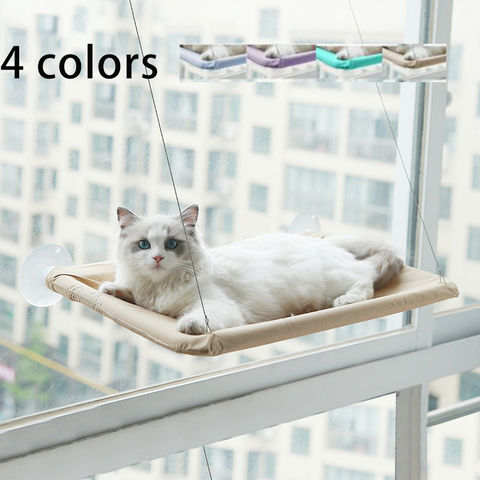 Cat Sunny Seat Cute Pet Hanging Beds Bearing 20kg Window Mount Pet Cat Hammock Comfortable Cat Pet Bed Shelf Seat Beds ► Photo 1/6