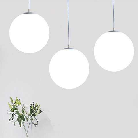 Modern white glass ball pendant light simple modern 3head 5head Combination pendant lamp industrial decor home lighting LED lamp ► Photo 1/6