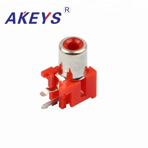 10PCS AV-8.4-5 PCB Mount 2P 1 RCA Female Socket AV Concentric Connector RED ► Photo 1/5