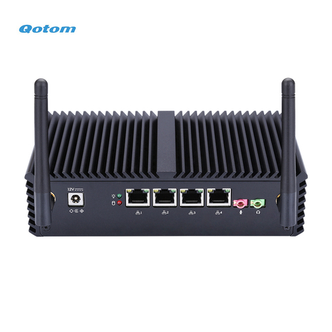 Qotom Mini PC with 4 Gigabit NIC and Core i3 i5 Processor to build advanced Firewall Router, Fanless Mini PC PFSense Core i3 i5 ► Photo 1/6
