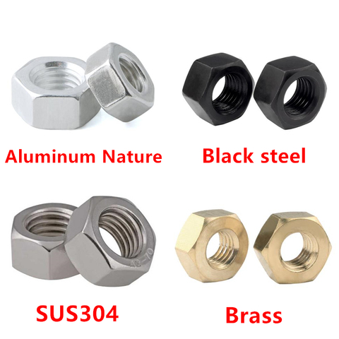 Hexagon Hex Nuts Metric DIN934 M1 M1.2 M1.4 M1.6 M2 M2.5 M3 M4 M5 M6 M8 M10 Brass Carbon Steel Stainless Steel Aluminum Hex Nuts ► Photo 1/5