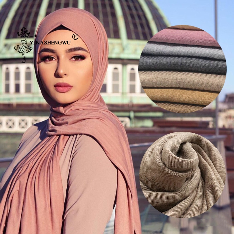 Women Cotton Scarf Shawl Hijab Muslim Long Headscarf Scarves Head Wraps