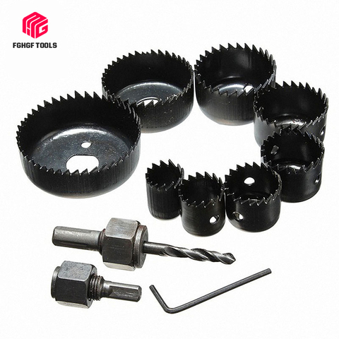 FGHGF 11 In 1 19-64mm Metal Alloys Wood Hole Saw Cutting Drill Bits Set Kit Round Circular Matkap Ucu Screw Extractor ► Photo 1/6