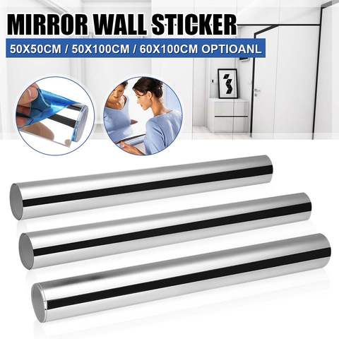 Self-adhesive reflective film mirror game mirror film wall sticker removable mirror sticker ► Photo 1/6
