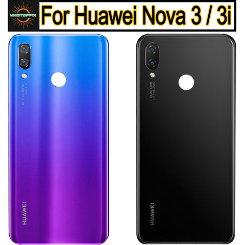 Original for Huawei Nova 3I Battery Cover Back Glass Rear Battery Cover Door Housing For Huawei Nova 3 Battery Cover Replace ► Photo 1/6