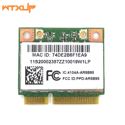 Atheros AR5B95 AR9285 9285 802.11B/G/N 150Mbps Half Mini PCI-E WiFi Wireless Card For IBM Z380 Z385 Z580 Z585 G555 G560 ► Photo 1/3