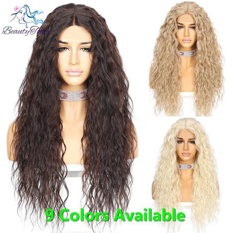 Synthetic Jbrown Black 1B Blonde 613 Gigger Red Brown Grey White Kinky Curly T Lace Wig Black Women Daily Makeup Party Gift Hair ► Photo 1/6