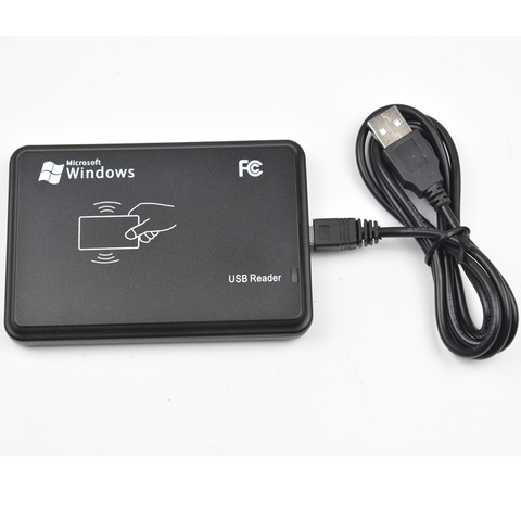 13.56MHz Black USB Proximity Sensor Smart rfid NFC IC Card Reader 14443A with USB Cable no need driver ► Photo 1/4