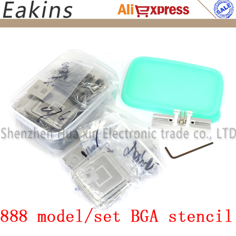 888 Model BGA Stencil Templates Direct Heating Reballing Stencil+Reballing Jig For Chip Rework Repair Soldering Kit ► Photo 1/5