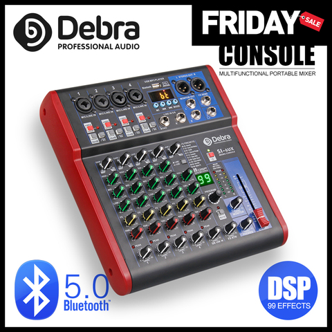 Debra Pro 6 Channel DJ Controlle with 99DSP Reverb effect Bluetooth 5.0 USB Mixer USB for karaoke PC recording condenser mic ► Photo 1/6