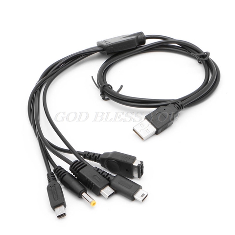 5 in 1 USB Charging Cable Charger For Nintendo GBA SP For WII U 3DS NDSL XL DSI PSP Drop Shipping ► Photo 1/6