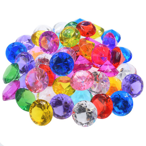 12Pcs Clear acrylic diamond gems faceted beads birthday wedding table vase filler faux diamond jewels for party decoration 18mm ► Photo 1/6