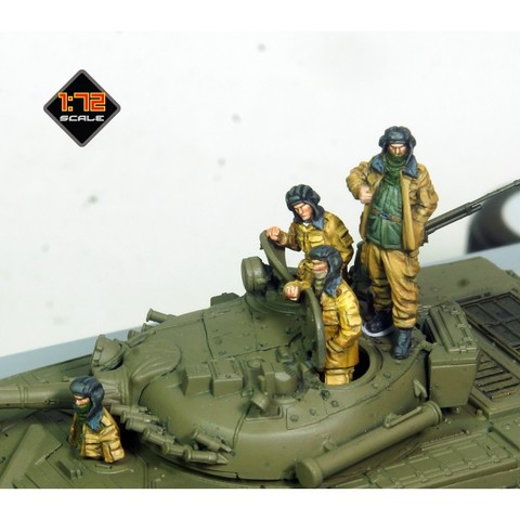 1/72 Resin Figure Model kits GK Russian tank crews Unassambled Unpainted 791 ► Photo 1/3