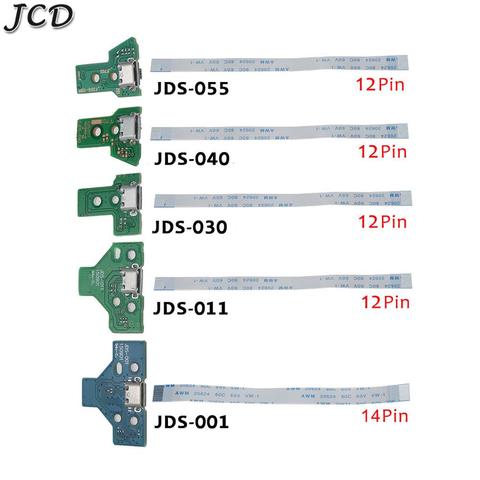 JCD For PS4 Controller USB Charging Port Socket Circuit Board With Ribbon Flex Cable 12Pin JDS 011 030 040 14Pin 001 Connector ► Photo 1/6