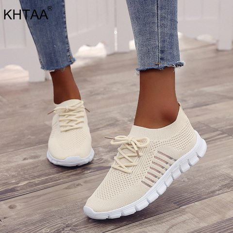 Sneakers Breathable Light Spring Women's Footwear 2022 Woman Vulcanized Shoes Lace Up Comfort Flats Walking Shoes Casual Female ► Photo 1/1