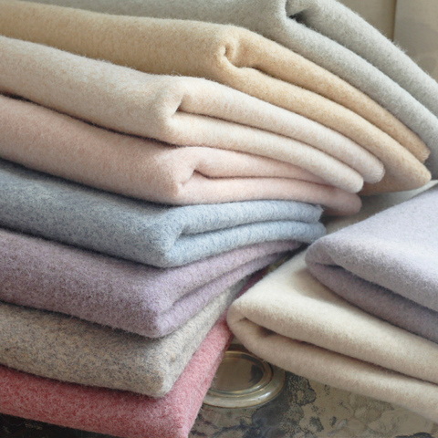 Brushed Wool polyester blend Fabric For Coat Windbreaker curtains Material By the Half-Yard Width 61