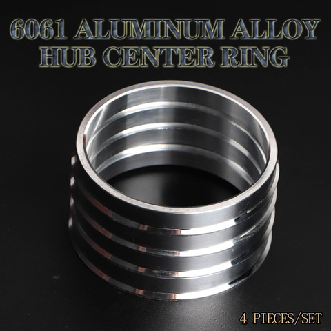 4Pieces/set Aluminum Hub Rings Hub Centric Rings Wheel Bore 54.1-57.1、54.1-56.1、54.1-64.1、54.1-60.1、54.1-56.6、54.1-66.1mm ► Photo 1/6