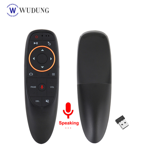 G10 Voice Control 2.4GHz Wireless Air Mouse Google Microphone Remote Control IR Learning 6-axis Gyroscope for Android TV Box PC ► Photo 1/4