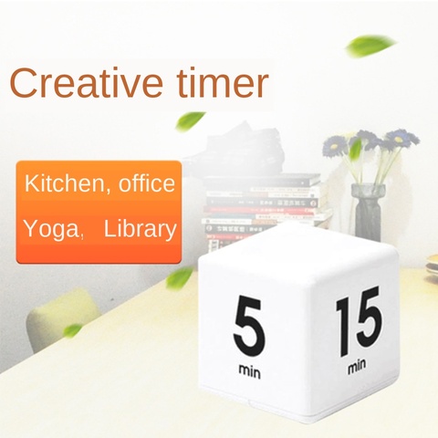 Kitchen Timer Magic Cube Creative Timer 5/15/30/60 Minutes Alarm Time Management Family Kids Yoga Office Workout Library Home ► Photo 1/6