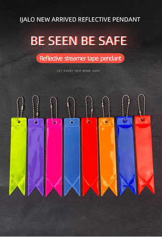 New arrive Streamer tape pendant  Reflective keychain bag pendant accessories High visibility keyrings ► Photo 1/6