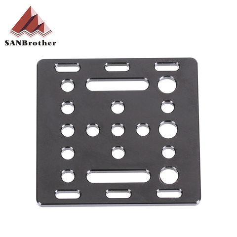 3D Printer part Openbuilds V-Slot Gantry Plate 20mm black sand blasting 65.5mmx65.5mmx3mm ► Photo 1/4