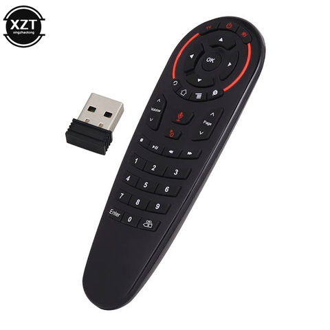 2.4G Gyroscope G30 Remote Control Wireless Air Mouse 33 Keys IR Learning Voice for X96 mini H96 MAX Android TV Box Smart Remote ► Photo 1/6